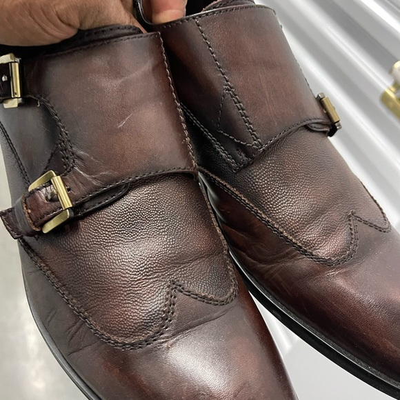 Kenneth Cole Double Monk Strap shoes Brown Sz 10 - Picture 3 of 12